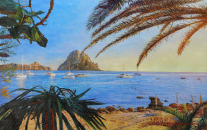 Olieverf schilderij Ibiza Es Vedra 115 x 70 cm