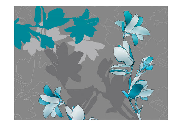 Fotobehang - Blauw magnolia