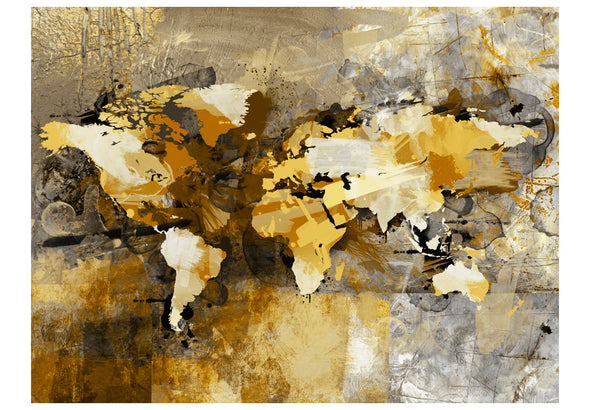 Fotobehang - Artistieke kaart van de Wereld