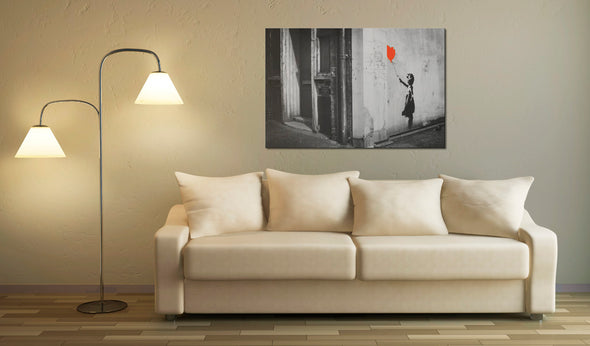 Foto schilderij - Girl with balloon (Banksy)