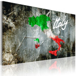 Foto schilderij - Artistieke kaart van Italië