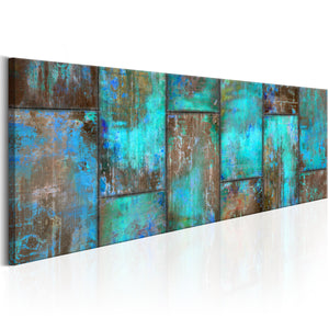 Foto schilderij - Metal Mosaic: Blue