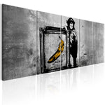 Foto schilderij - Banksy: Monkey with Frame