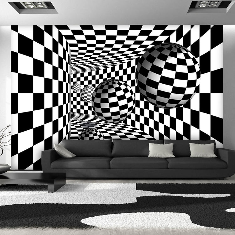 Fotobehang - Black & White Corridor