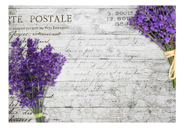 Fotobehang - Lavender postcard
