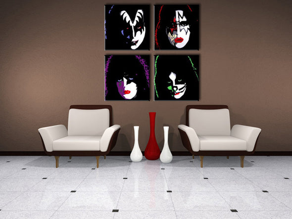 Popart schilderij Kiss