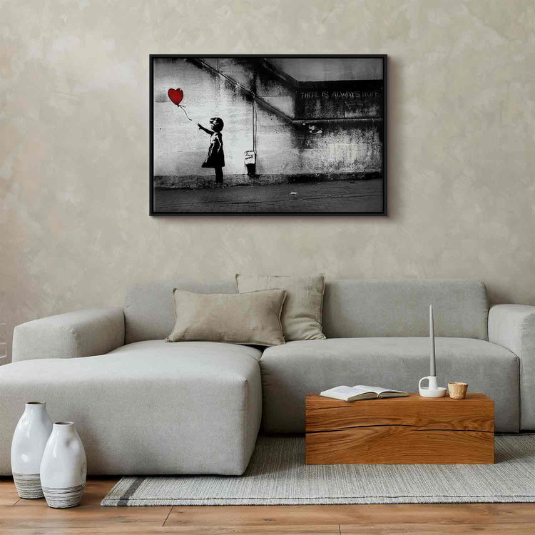 Schilderij - hope (Banksy) (Canvas)