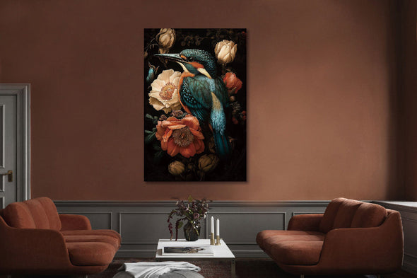 Schilderij 80x120 IJsvogel (Glas)