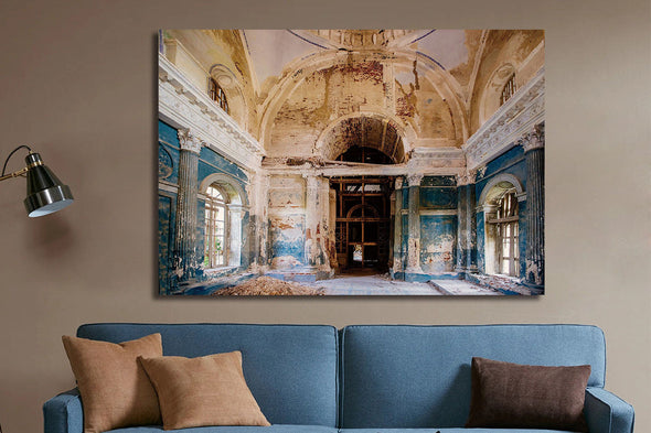 Schilderij 160x110 Verlaten gebouw (Glas)