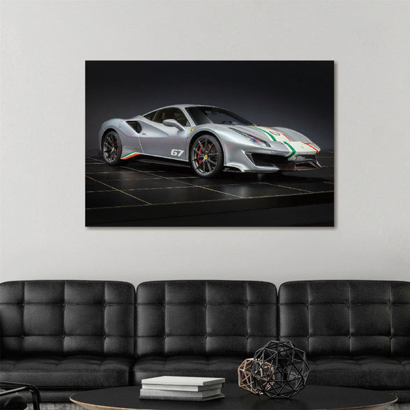 Schilderij 120x80 Sportwagen (Glas)