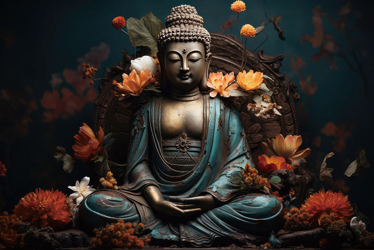 Schilderij 120x80 Boeddha (Glas)