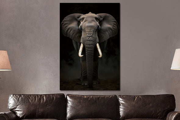 Schilderij 110x160 Olifant midden (Glas)