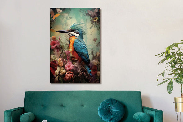 Schilderij 80x120 Kunstzinnige vogel (Glas)