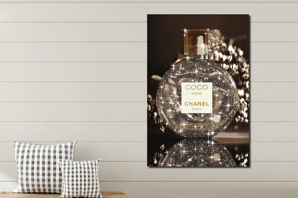 Schilderij 80x120 Parfumfles donker (Glas)