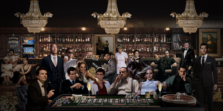 Schilderij 160x80 Mafia roulette (Glas)