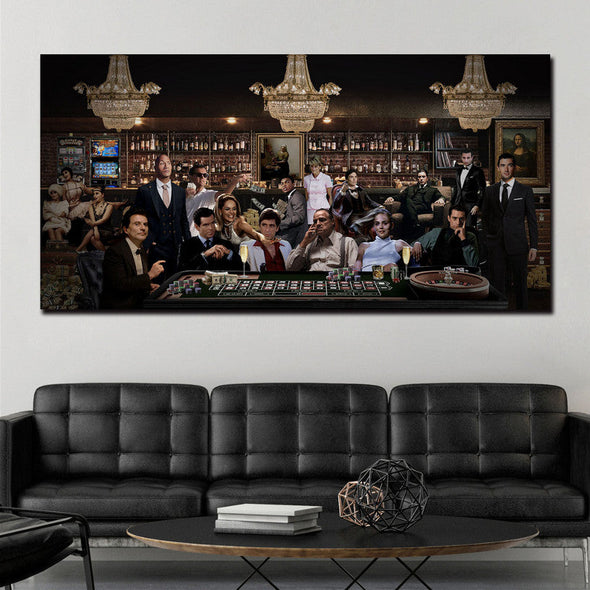 Schilderij 160x80 Mafia roulette (Glas)