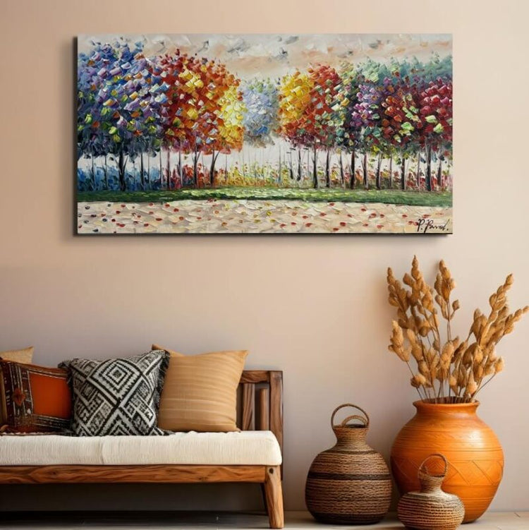 Schilderij - Colors of the Season 130x70 (Olieverf)