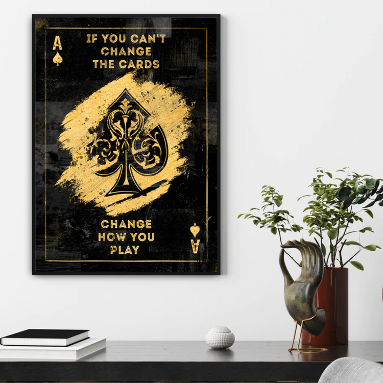 Schilderij Change the Cards (Canvas)