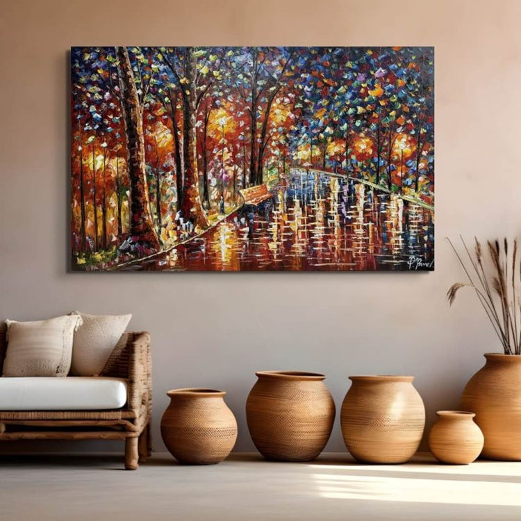 Schilderij - Light it Up 160x100 (Olieverf)