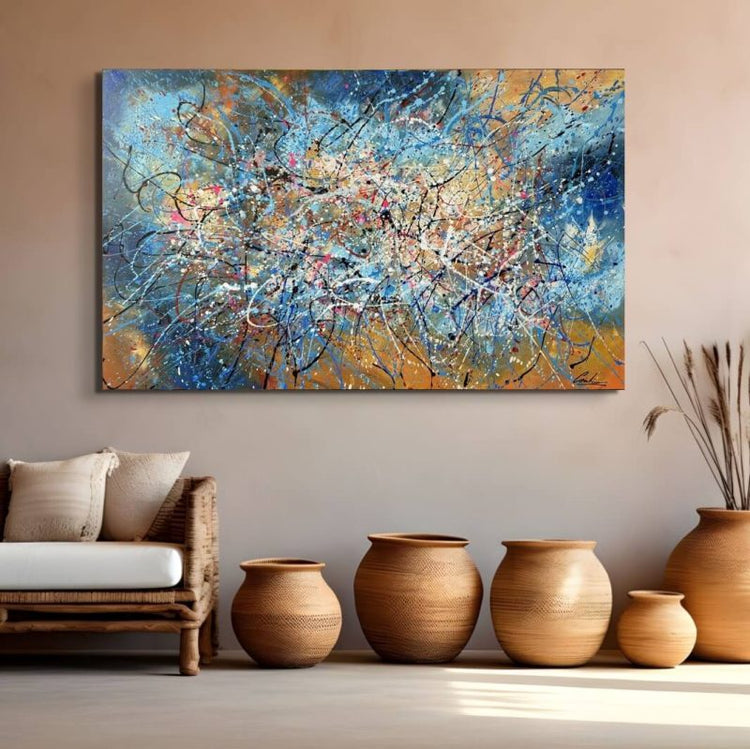 Schilderij - Happening III 160x100 (Olieverf)
