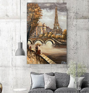 Olieverf schilderij Eiffel of Paris 80 x 120 cm