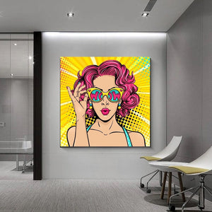 Pop Art Wow Canvas schilderij