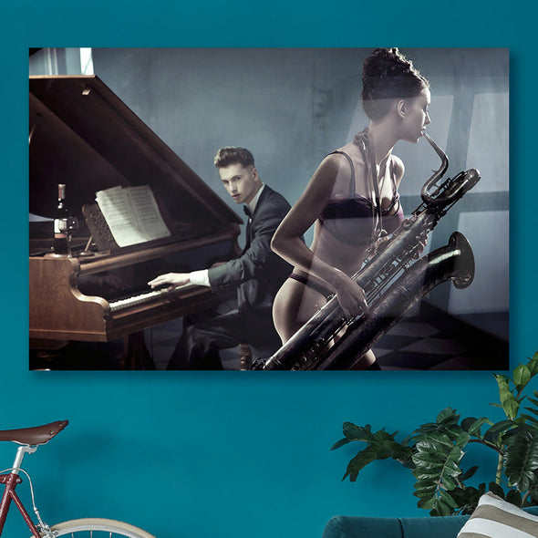 Schilderij Musicians (Dibond /  Plexiglas)