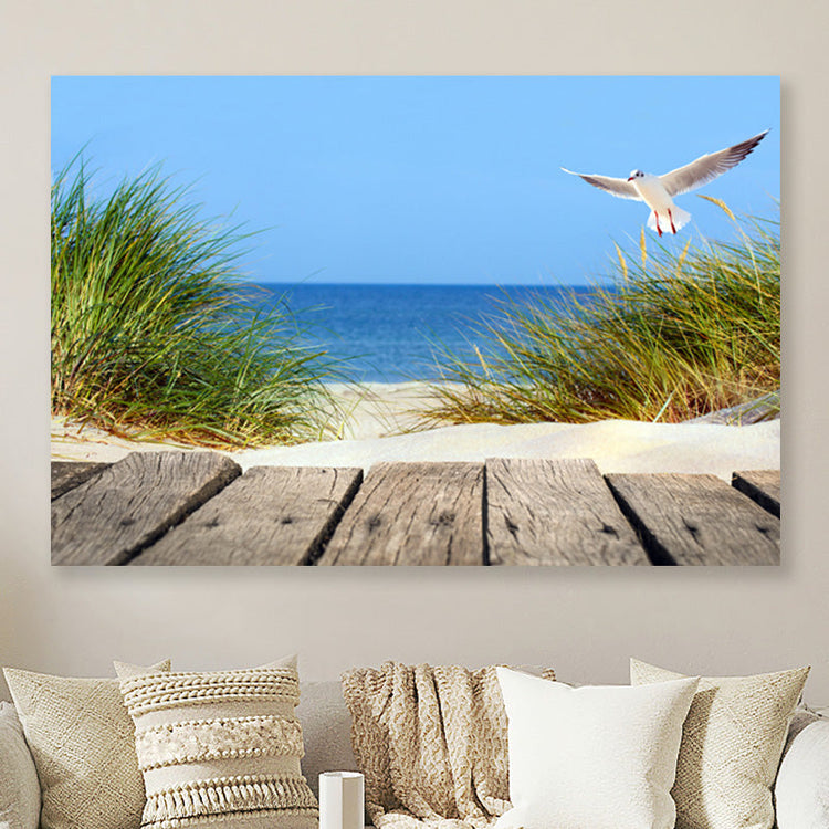 Meeuw op strand