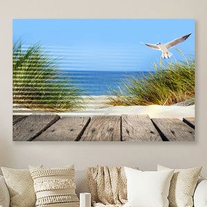 Meeuw op strand