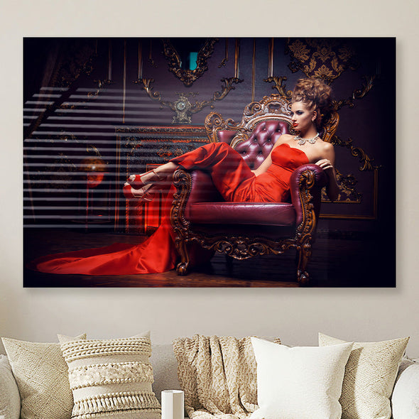 Schilderij Schoonheid in rood (Dibond /  Plexiglas)