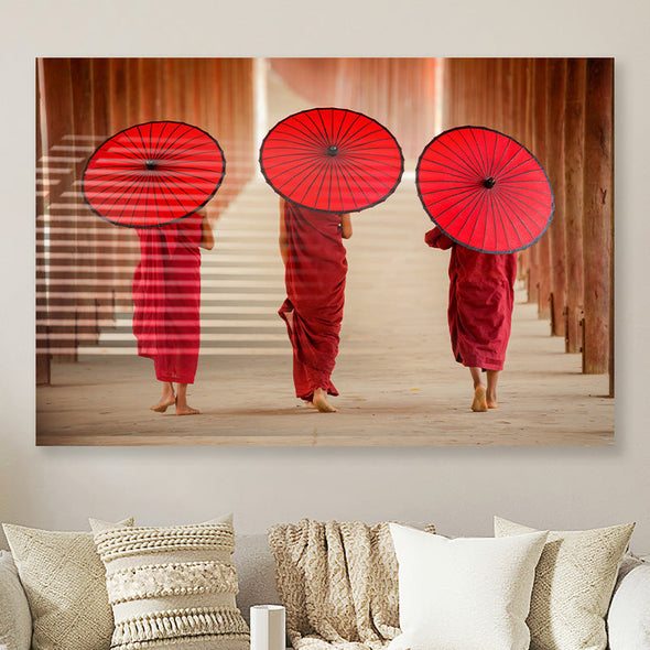 Schilderij Rode promenade (Dibond /  Plexiglas)