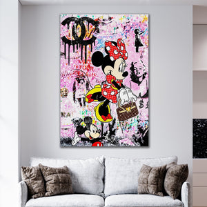 Materialistic Minnie Canvas schilderij