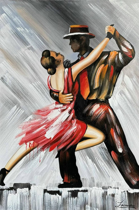 Schilderij - Tango 120x80 (Olieverf)