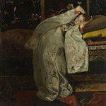 Meisje in witte kimono