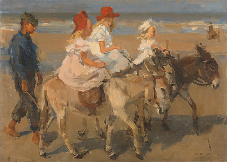 Ezeltje rijden langs het strand