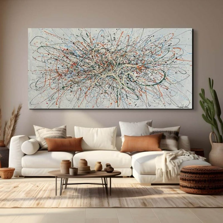 Schilderij - Evolution 200x100 (Olieverf)