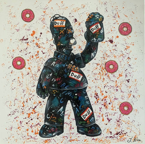 Schilderij - Dad 120x120 (Olieverf)