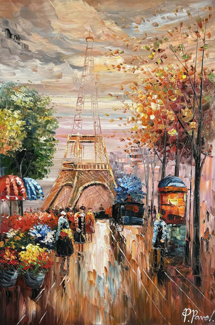 Schilderij - Tower 120x80 (Olieverf)