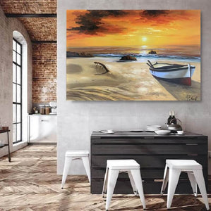 Olieverf schilderij Sunset 120x80