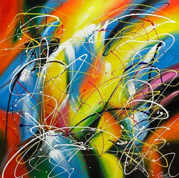 Schilderij - Split 120x120 (Olieverf)