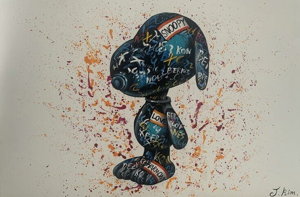 Schilderij - Dog II 120x80 (Olieverf)