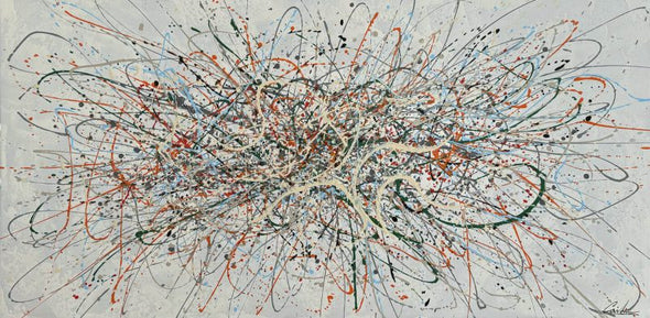 Schilderij - Evolution 200x100 (Olieverf)