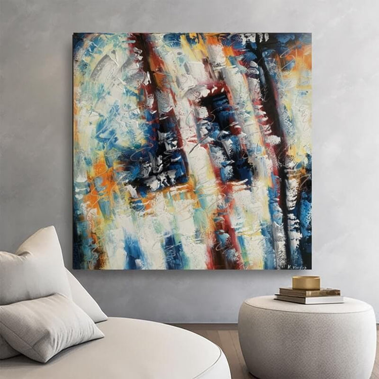 Schilderij - Capable 120x120 (Olieverf)