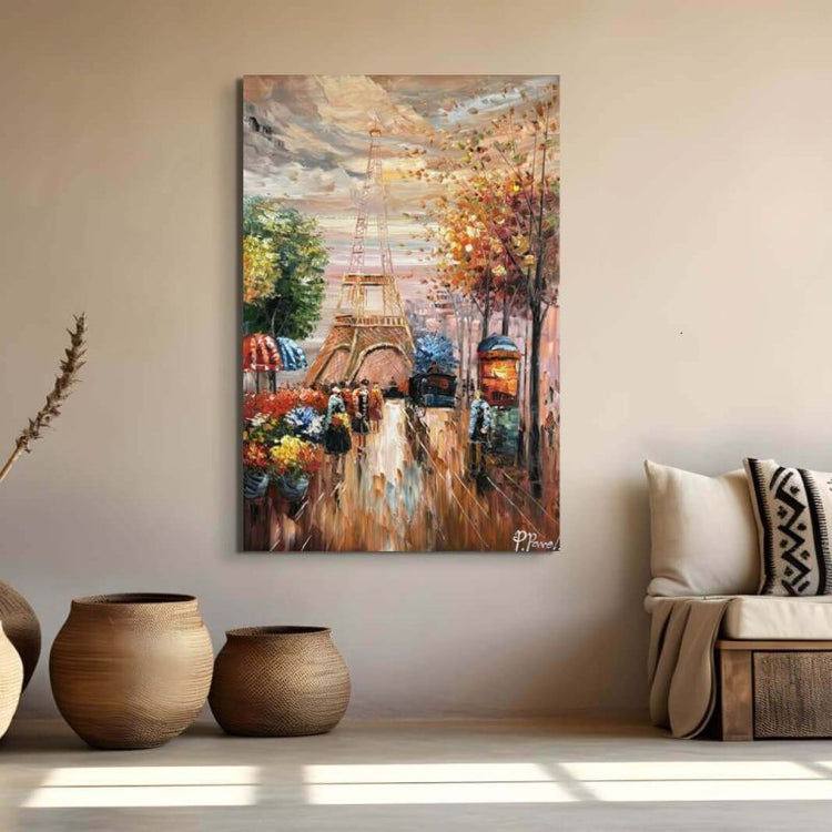 Schilderij - Tower 120x80 (Olieverf)