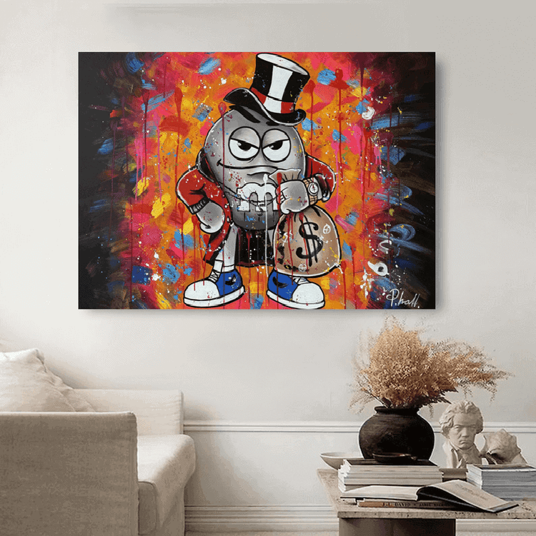Schilderij - Monopoly 120x80  (Olieverf)