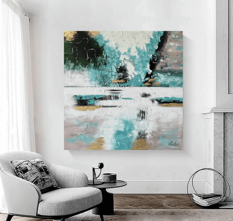 Schilderij - Irresistible 120x120 (Olieverf)
