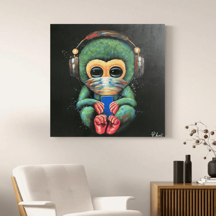 Schilderij - Isolation 90x90 (Olieverf)