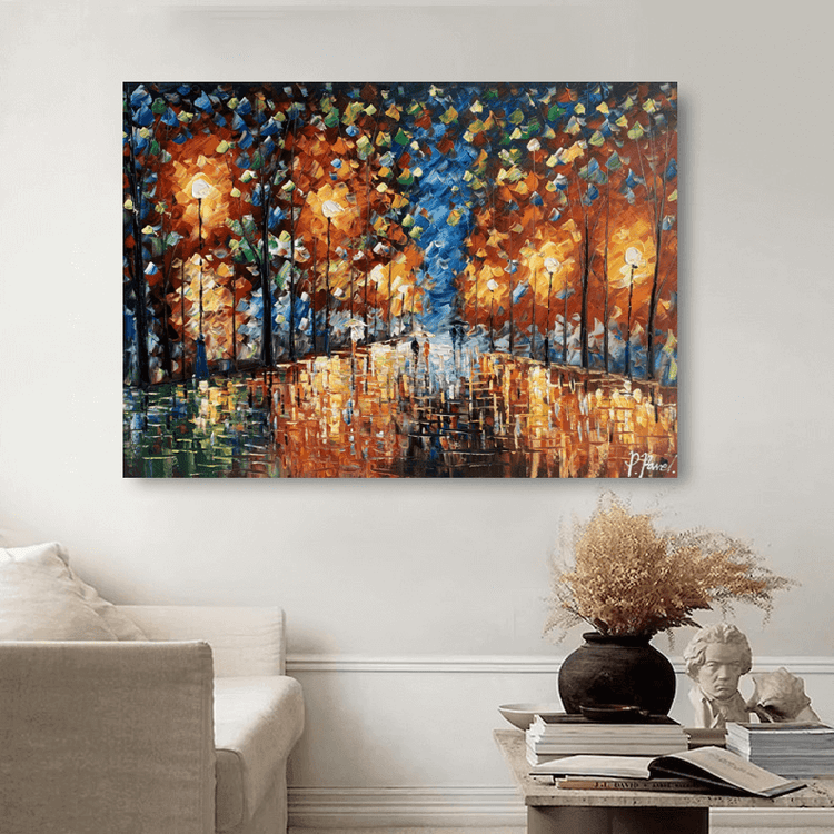 Schilderij - Lights of Tomorrow 120x80 (Olieverf)