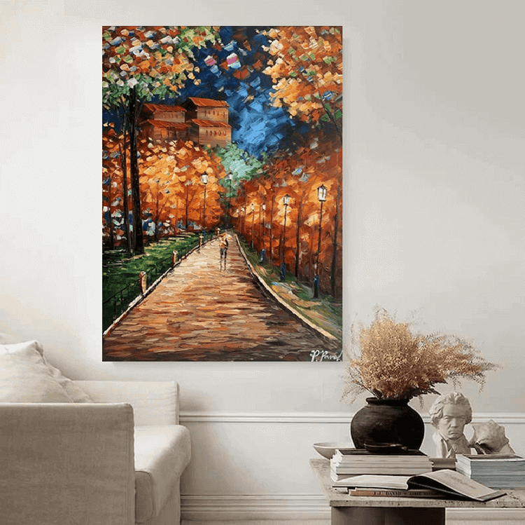 Schilderij - Hyde Park 120x80 (Olieverf)