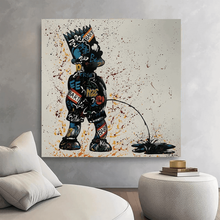 Schilderij - Boy 120x120 (Olieverf)